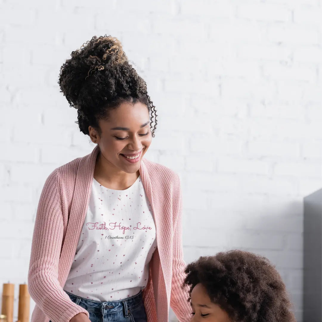 Christian apparel Canada — Hearts of Faith graceful style shirt (lifestyle)