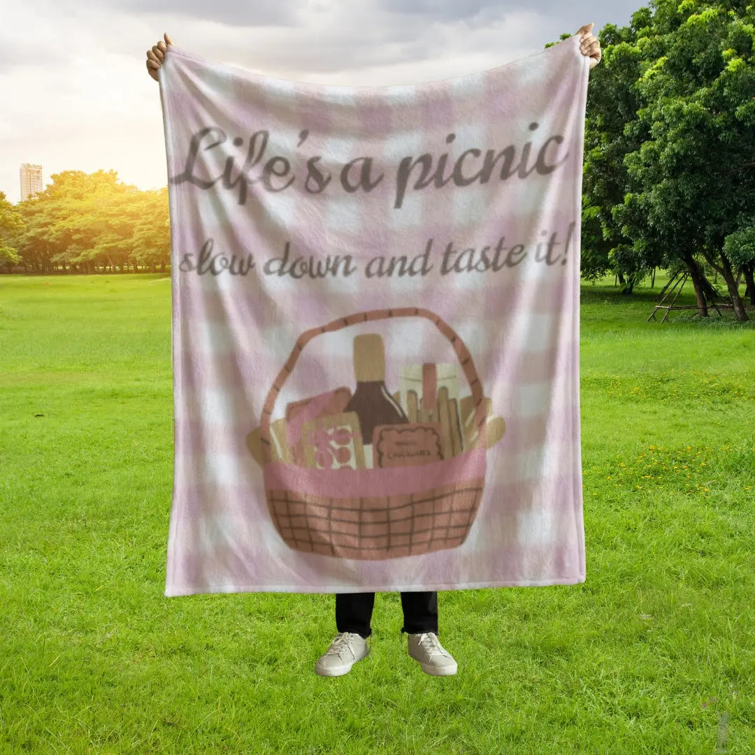 Life’s a Picnic Blanket — limited edition picnic blanket folded with carry strap